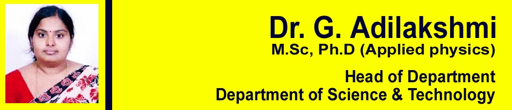 Head of the Department, Department of Science and Technology